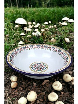 UltraMint 36 cm Emaye Leğen, Çok Amaçlı Çırpma ve Meyve Kabı, Büyük Kase