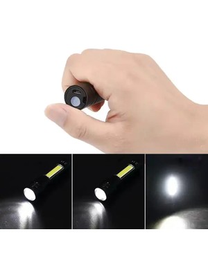 Eco Port Mini Çok Güçlü Şarjlı El Feneri (Xpe-Cob LED )  WT-030