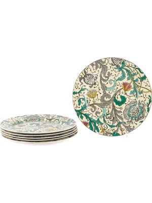 UltraMint Turquoise 6'lı Servis Tabağı Seti, 27CM, Şık ve Modern Tasarım