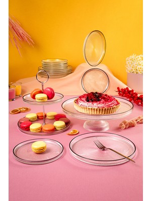 UltraMint Şık Siyah Fileli 14 Parça Servis ve Sunum Seti