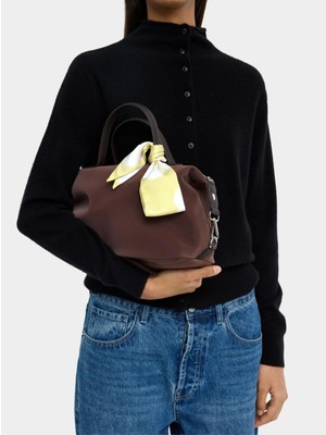 Parfois Kadife Dokulu Tote Çanta