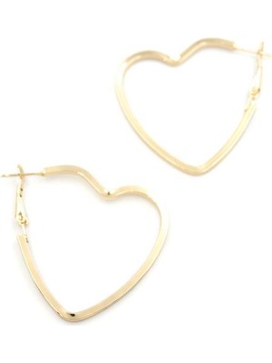 Royaleks Kalp Halka Küpe - Altın