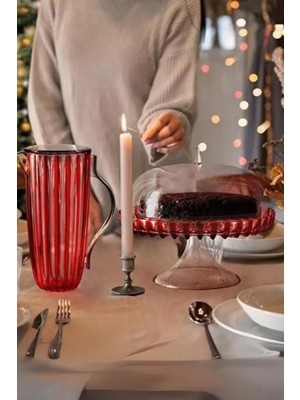 UltraMint Kırmızı Ayaklı Kek Standı, 31 Cm, Şık ve Kullanışlı Tasarım