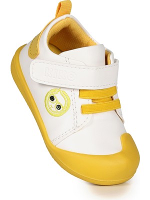 Kiko Kids Smile Cırtlı Kız Bebek Ilk Adım Ortopedik Günlük Ayakkabı Sarı
