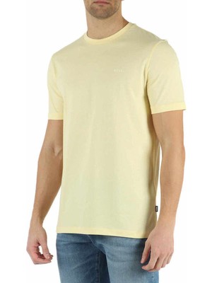 Boss Erkek Regular Fit Kısa Kollu Düz Bisiklet Yaka Sarı1 T-Shirt 50468347-749