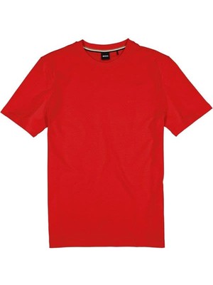 Boss Erkek Regular Fit Kısa Kollu Düz Bisiklet Yaka Kırmızı1 T-Shirt 50468347-627