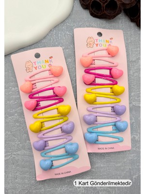 5 Çift Kalp Objeli Çıtçıt Toka Seti