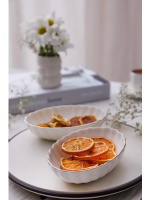 UltraMint Şık Oval Kase Seti, Parlak Platin Renk, 15 Cm, 6 Parça