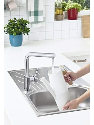 Storemax Eviye Bataryası A42136, Krom, 360° Dönebilen, Silikon Perlatörlü, Su Tasarruflu, Sağ/sol Kollu