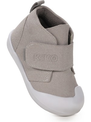 Kiko Kids Winnie Ilk Adım Cırtlı Kız Bebek Günlük Bot Ayakkabı Gri