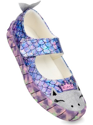 Kiko Kids Zubin Deniz Kızı Cırtlı Kız Çocuk Babet Ayakkabı