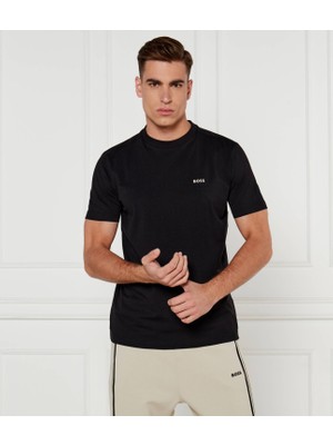 Boss Erkek Regular Fit Kısa Kollu Düz Bisiklet Yaka Siyah3 T-Shirt 50506373-104
