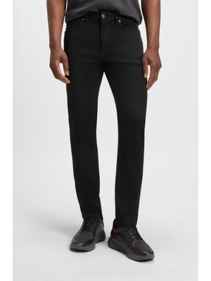 Boss Erkek Tapared Fit Düz Paça Denim Siyah Jeans 50550924-003