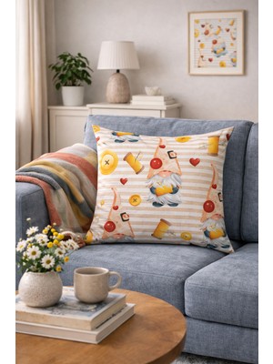 Evdek Çift Tarafı Baskılı Kırlent Kılıfı 6EBD41