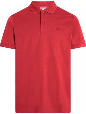 Calvin Klein Erkek Marka Logolu Polo Yakalı Organik Pamuklu Kırmızı1 Polo Yaka T-Shirt K10K111657-XCQ