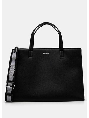 Hugo Kadın Logo Şerit Askılı Çıkartılabilen Askılı Siyah3 Omuz Çantası 50490150-005