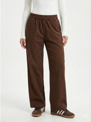 Miostil Cep Detay Pantolon-Kahve