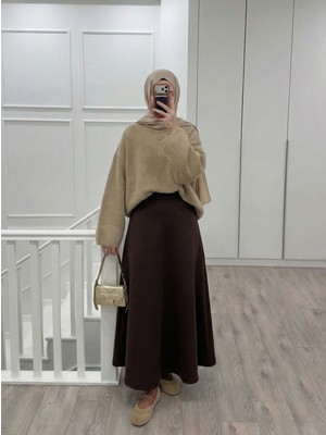 Miostil Scuba Verev Etek-Kahve