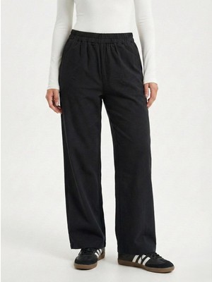 Miostil Cep Detay Pantolon-Siyah