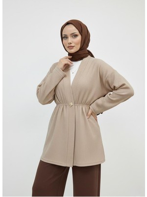 Miostil Düğme Detay Hırka-Taş