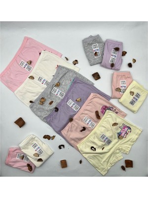 Kota 3409 Elastan Baskılı Kız Boxer