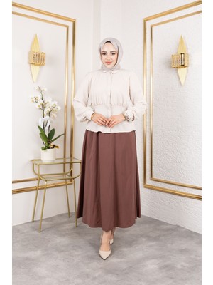 Miostil Bel Büzgülü Tunik-Taş