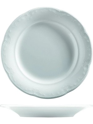 UltraMint 12'li 22 cm Porselen Caprice Çukur Yemek Tabağı Seti