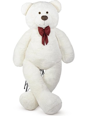 Storemax Beyaz Papyonlu Dev Pelüş Ayıcık,yumuşak ve Sevimli Büyük Boy Oyuncak Ayı,sarılmalık,sevgiliye Hediyebüyük Boy Ayı (160CMBEYAZ)