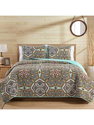 Storemax | Yara Koleksiyonu | Yorgan Seti - Ultra Yumuşak Ters Çevrilebilir Örtü Yatak - Hafif, Havalı ve Nefes Alabilir Yatak Örtüsü,, Aqua, 3 Parça