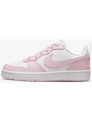 Nike Court Borough Low Recraft (Gs) DV5456-105 Beyaz-Pembe Kadın Spor Ayakkabı