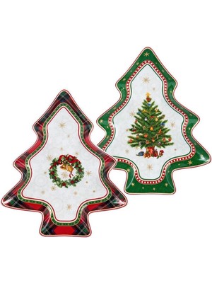 UltraMint Şık 26CM Beyaz Porselen 2'li Tabak Seti, Dayanıklı ve Estetik Tasarım