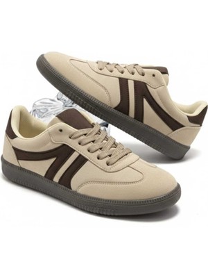 Mcdark 055SAM Sneaker Bağcıklı Düz Taban Spor Ayakkabı Sam Taba Süet