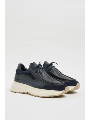 Faruk Balkanas Ikon Model Hakiki Floater Deri Casual Sneakers Ayakkabı