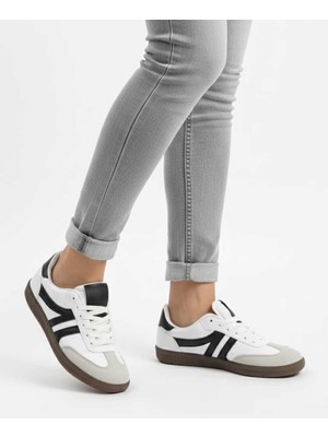 Mcdark 055SAM Sneaker Bağcıklı Düz Taban Spor Ayakkabı Sam Taba Süet