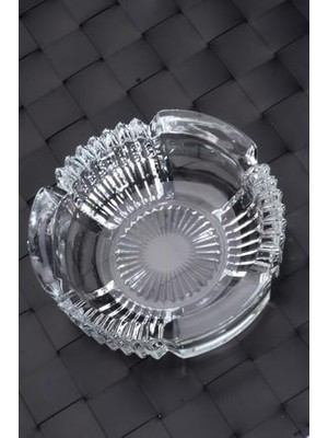Storemax 2 Adet Cam Kristal Lüks Küllük - Kül Tablası - Yuvarlak Kül Tabağı