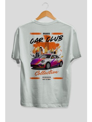 Ankhises Araba Club Serisi 40 Arka Baskılı Oversize T-Shirt %100 Pamuk Erkek Kadın