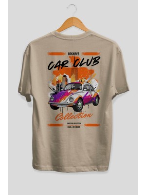 Ankhises Araba Club Serisi 41 Arka Baskılı Oversize T-Shirt %100 Pamuk Erkek Kadın
