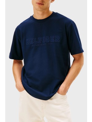 Tommy Hilfiger Logolu % 100 Pamuk Regular Fit Bisiklet Yaka T Shirt Erkek T Shirt MW0MW41766 C1G