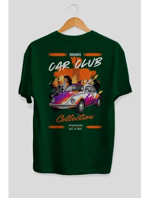 Ankhises Araba Club Serisi 41 Arka Baskılı Oversize T-Shirt %100 Pamuk Erkek Kadın