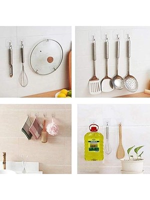 Storemax Kendinden Yapışkanlı Şeffaf Askı 5 Li Set