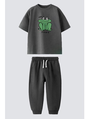 Monila Erkek Çocuk Kurbağa Baskılı Pamuklu Altüst Takım