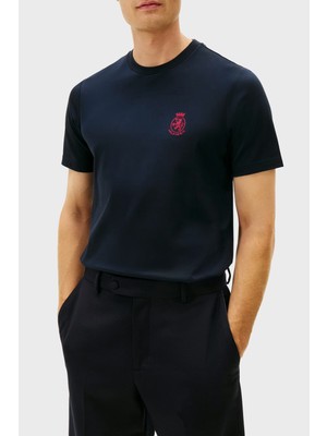 Tommy Hilfiger Logolu Pamuklu Regular Fit Bisiklet Yaka T Shirt Erkek T Shirt MW0MW42854 Dw5