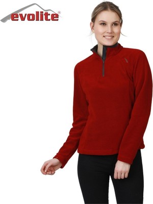 Evolite Fuga Kadın Mikro Polar Sweater - Bordo