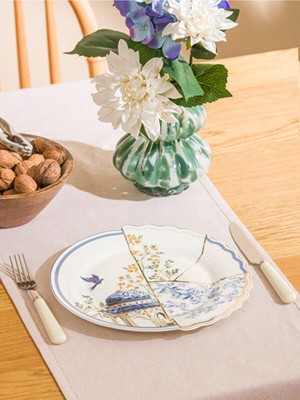 UltraMint Işıltılı Seçimler Porselen Servis Tabağı 28 Cm, Şık ve Zarif Tasarım