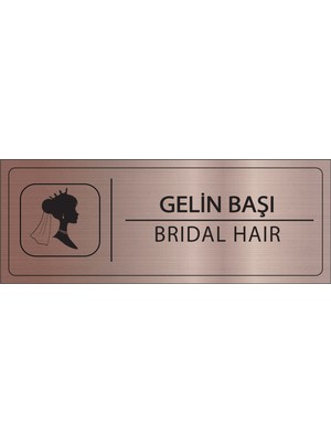 Mayeka Gelin Başı Isimlik Bronz Metal Kapı Isimliği Levhası Yönlendirme Tabelası