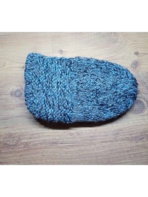 Neolife Büyükanneye Hediye Nostaljik Çok Renkli El Örgüsü Yün Patik - Tekli