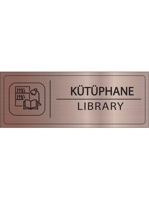 Mayeka Kütüphane Isimlik Bronz Metal Kapı Isimliği Levhası Yönlendirme Tabelası