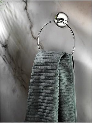 Storemax Krom Kaplama Yuvarlak Halka Banyo -Mutfak Havlu Askılığı S-102