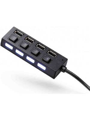  4 port açma kapama düğmeli 2.0 usb çoklayıcı hub
