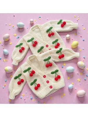 ZA Handmade Bebek Kirazlı Hırka Modeli